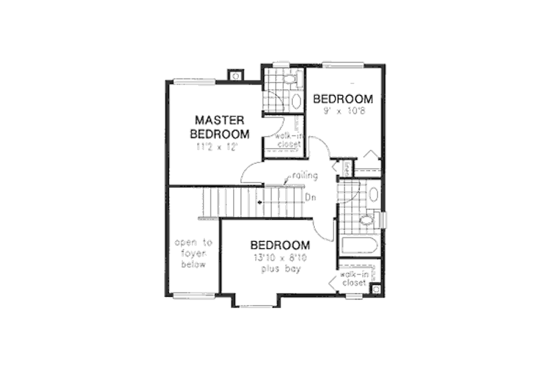 House Plan Design - Floor Plan - Upper Floor for European House Plan #18-9079 - 4 bed, 2.5 bath