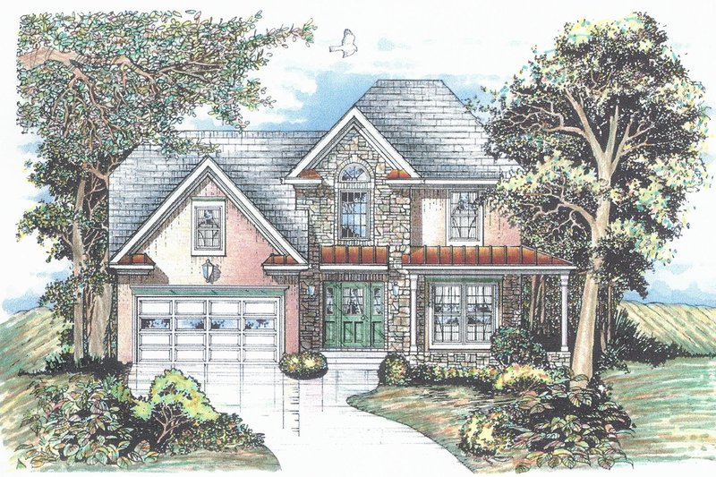 Traditional Style House Plan - 4 Beds 3.5 Baths 3388 Sq/Ft Plan #405-337