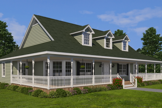 Exterior - Other Elevation for Farmhouse House Plan #1082-9 - 3 bed, 2.5 bath