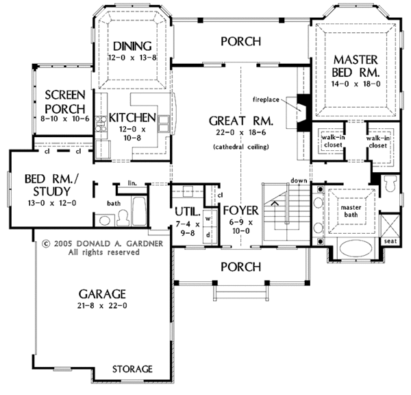 Dream House Plan - Country Floor Plan - Main Floor Plan #929-818