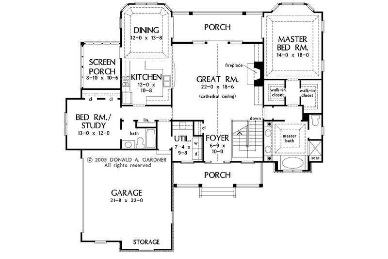 Home Plan - Floor Plan - Main Floor for Country House Plan #929-818 - 4 bed, 4 bath