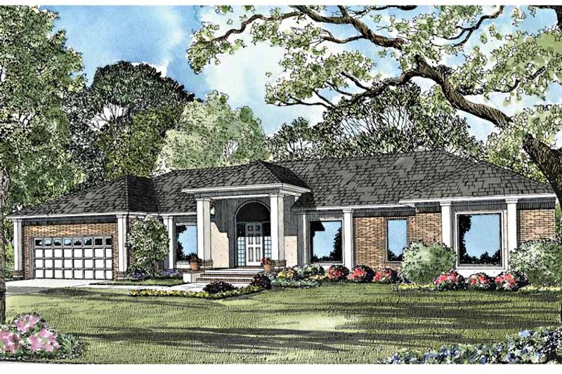 Dream House Plan - Exterior - Front Elevation 3 for Contemporary House Plan #17-3120 - 4 bed, 2.5 bath