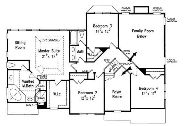 Dream House Plan - Country Floor Plan - Upper Floor Plan #927-688