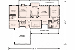 Floor Plan - Main Floor for Country House Plan #140-126 - 3 bed, 2.5 bath