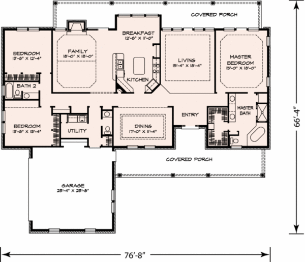 Country Floor Plan - Main Floor Plan #140-126
