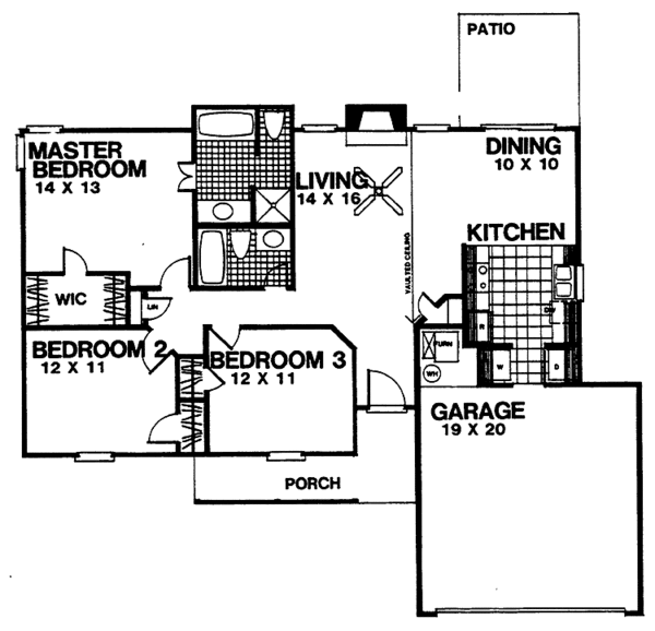 Home Plan - Country Floor Plan - Main Floor Plan #30-222