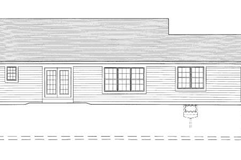 Dream House Plan - Exterior - Rear Elevation for Cottage House Plan #46-410 - 3 bed, 2 bath