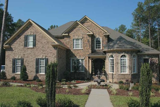 Exterior - Front Elevation 3 for Colonial House Plan #927-587 - 4 bed, 4 bath
