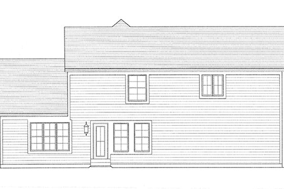 Exterior - Rear Elevation for Country House Plan #46-845 - 3 bed, 2.5 bath