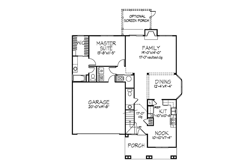 Home Plan - Floor Plan - Main Floor for Country House Plan #320-924 - 2 bed, 2.5 bath