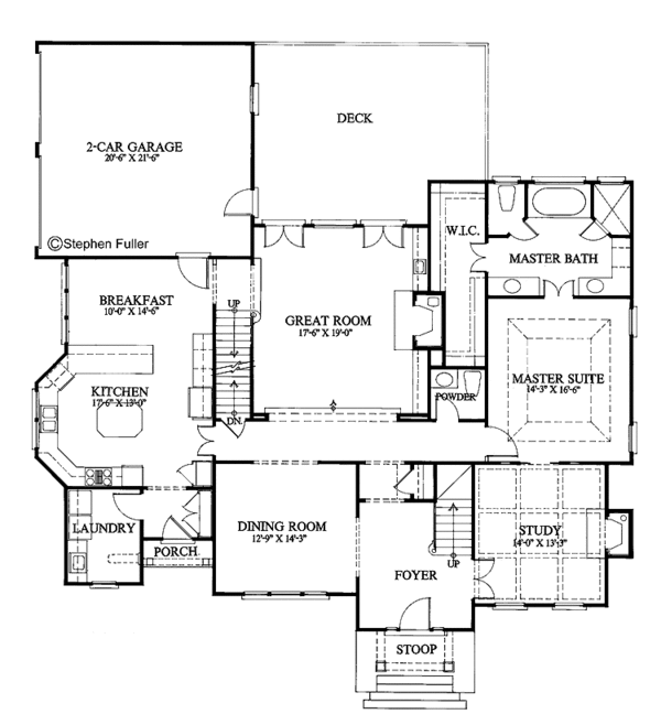 Architectural House Design - European Floor Plan - Main Floor Plan #429-101