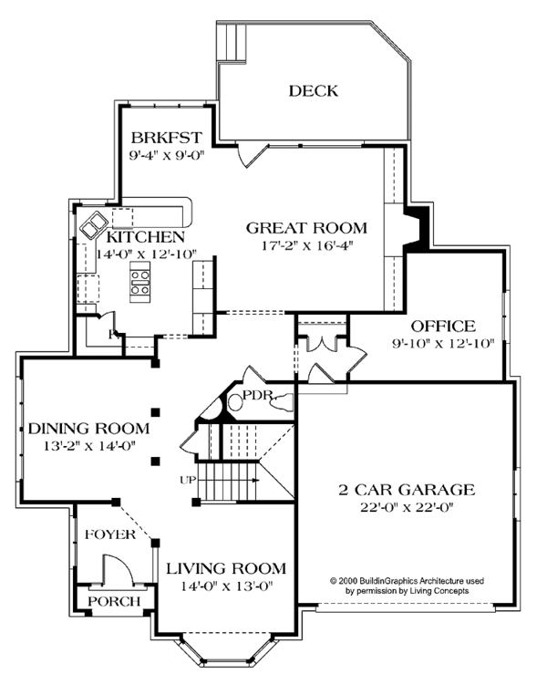 Home Plan - Colonial Floor Plan - Main Floor Plan #453-271