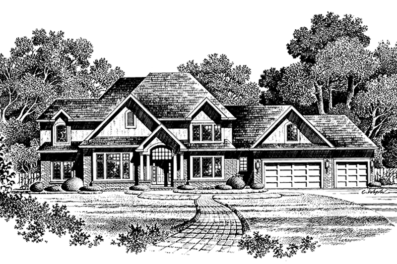 House Plan Design - Traditional Exterior - Front Elevation Plan #316-143