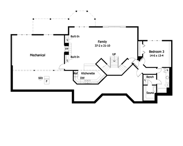 Home Plan - European Floor Plan - Lower Floor Plan #51-1094