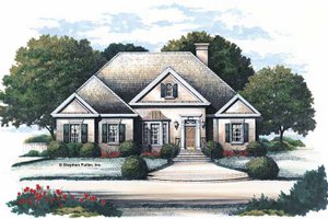 Architectural House Design - Exterior - Front Elevation for Colonial House Plan #429-117 - 3 bed, 2.5 bath