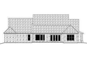 Exterior - Rear Elevation for Traditional House Plan #1081-2 - 4 bed, 3.5 bath
