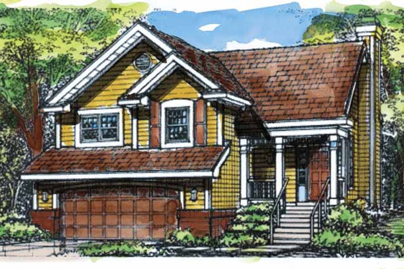 Architectural House Design - Country Exterior - Front Elevation Plan #320-630