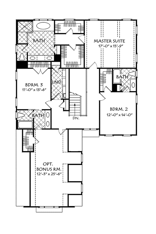 House Plan Design - Traditional Floor Plan - Upper Floor Plan #927-540