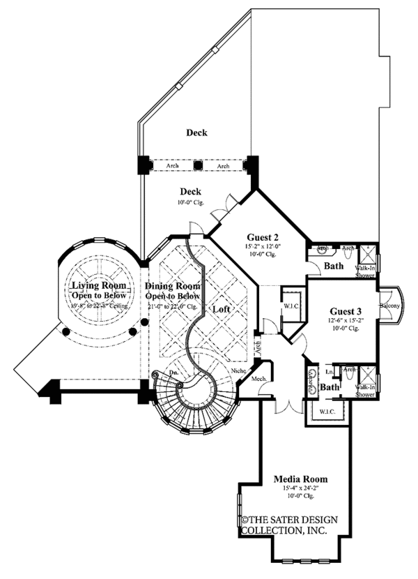 House Plan Design - European Floor Plan - Upper Floor Plan #930-357