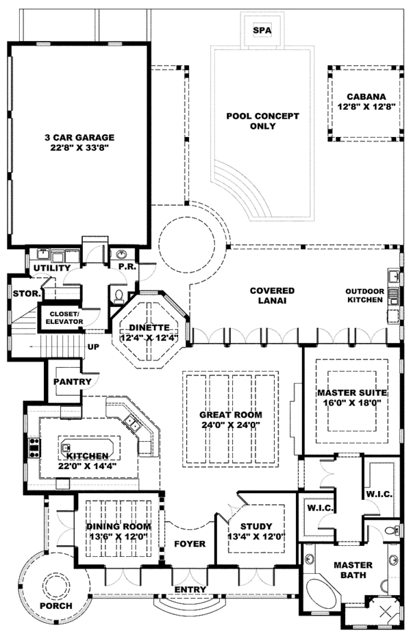 House Blueprint - Country Floor Plan - Main Floor Plan #1017-130