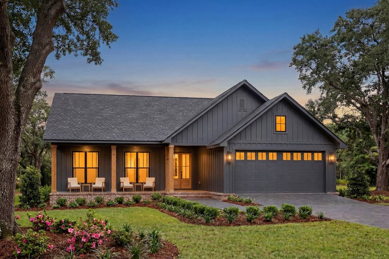 House Blueprint - Exterior - Front Elevation 7 for Farmhouse House Plan #430-428 - 3 bed, 2 bath