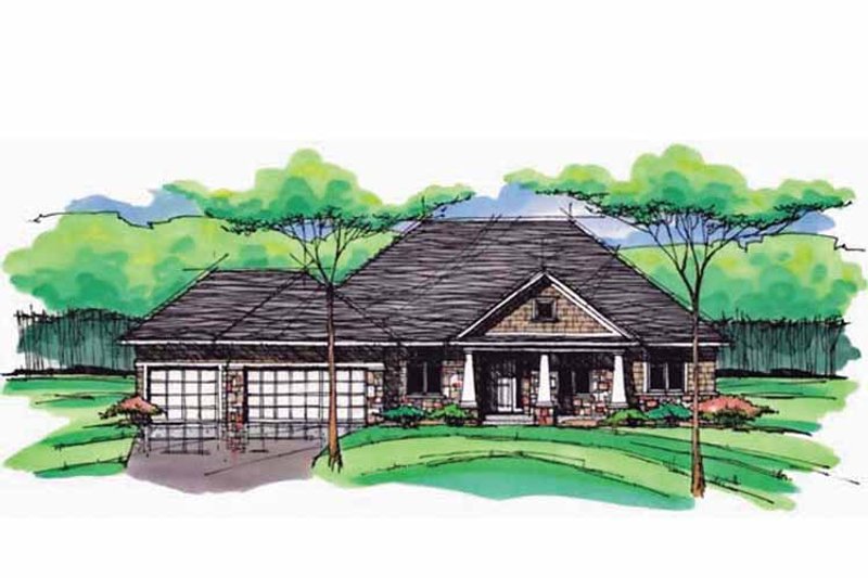 Home Plan - Exterior - Front Elevation 3 for European House Plan #51-993 - 5 bed, 3 bath