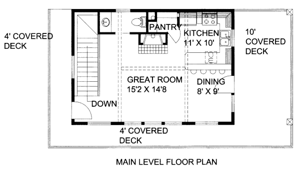 Bungalow Floor Plan - Main Floor Plan #117-721