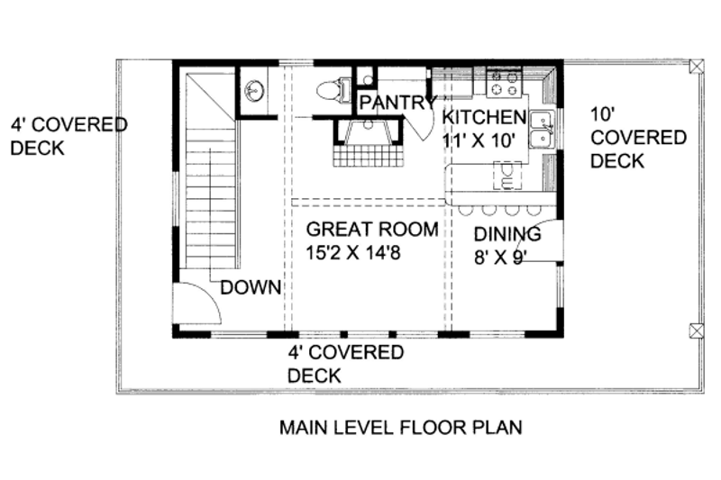 Dream House Plan - Floor Plan - Main Floor for Bungalow House Plan #117-721 - 3 bed, 2.5 bath