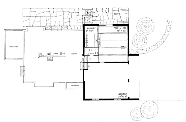 Home Plan - Tudor Floor Plan - Upper Floor Plan #72-608