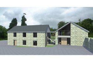 European Exterior - Front Elevation Plan #520-10