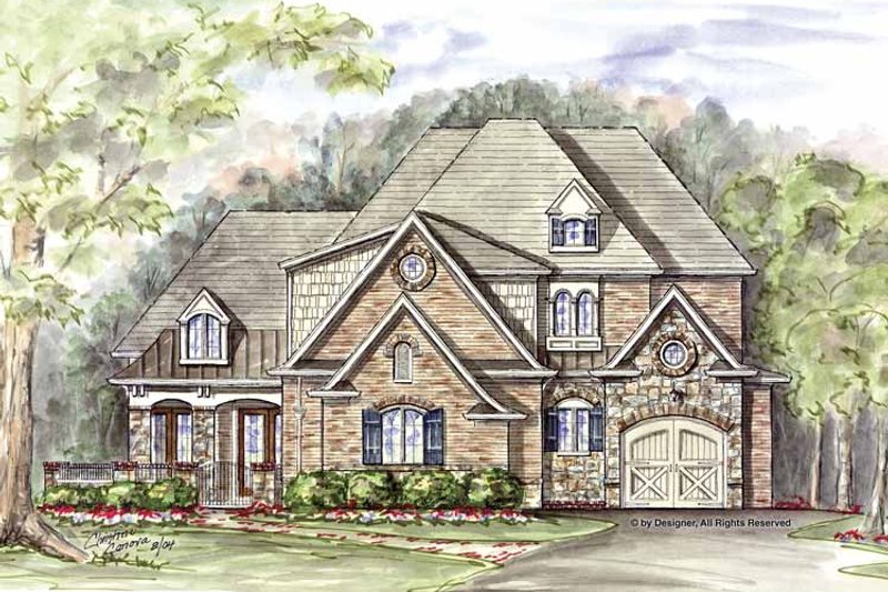 House Plan Design - Exterior - Front Elevation 3 for Traditional House Plan #54-317 - 4 bed, 3.5 bath
