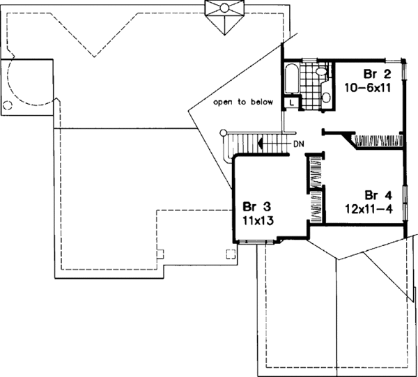 Dream House Plan - Traditional Floor Plan - Upper Floor Plan #320-642