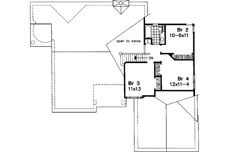 Home Plan - Floor Plan - Upper Floor for Traditional House Plan #320-642 - 4 bed, 2.5 bath