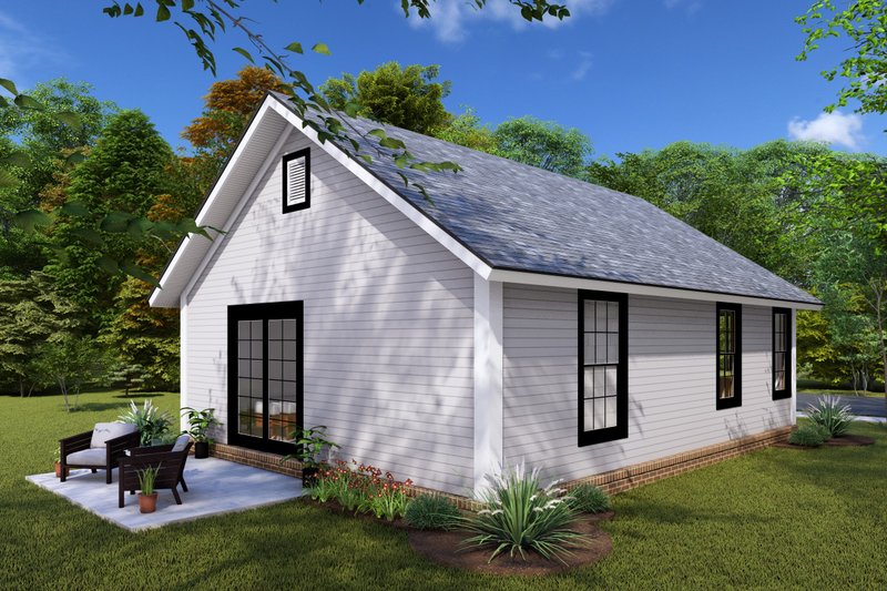 House Design - Exterior - Rear Elevation 1 for Cottage House Plan #513-2235 - 2 bed, 1 bath