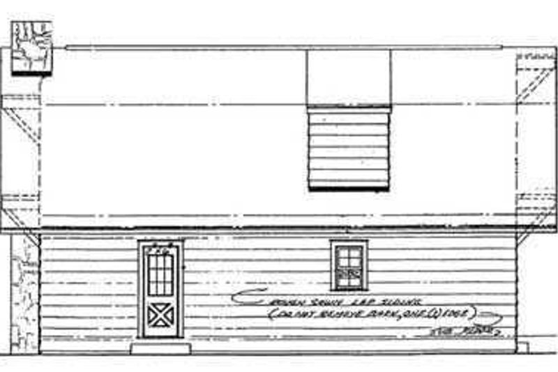Architectural House Design - Exterior - Rear Elevation for Country House Plan #72-104 - 2 bed, 2 bath