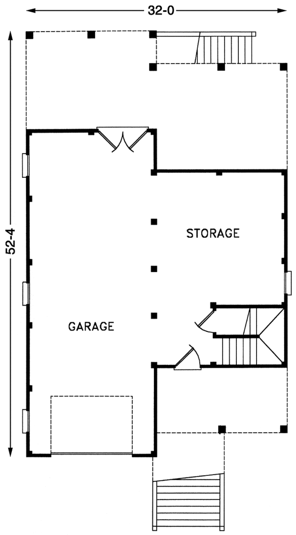 Dream House Plan - Country Floor Plan - Lower Floor Plan #991-10