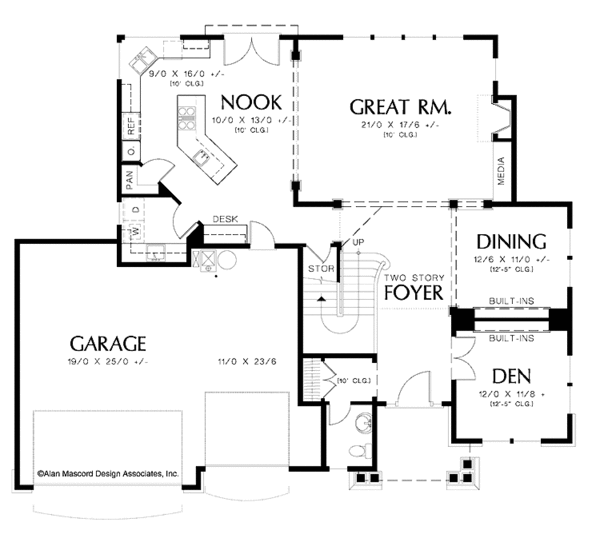 Home Plan - Craftsman Floor Plan - Main Floor Plan #48-847