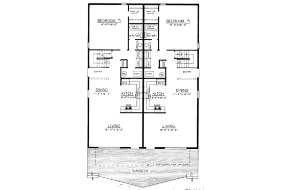 Floor Plan - Main Floor for Modern House Plan #303-174 - 4 bed, 3 bath