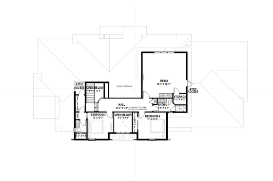 Floor Plan - Upper Floor for Traditional House Plan #1069-35 - 4 bed, 4.5 bath