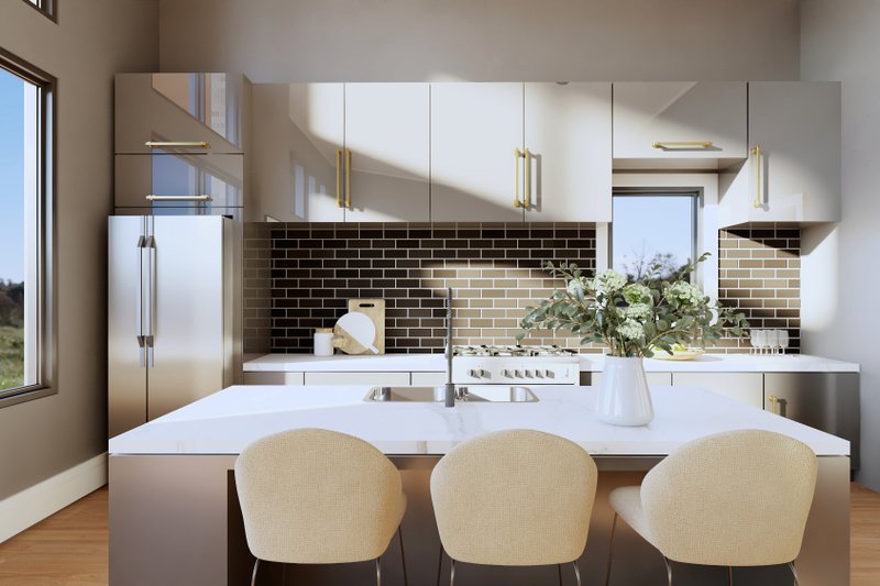 House Design - Interior - Kitchen for Modern House Plan #1064-317 - 3 bed, 2 bath