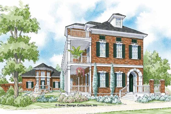 Exterior - Front Elevation 3 for Traditional House Plan #930-359 - 4 bed, 3.5 bath