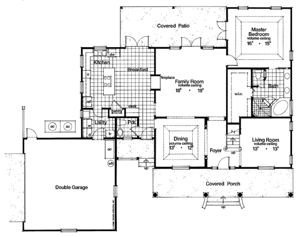 Architectural House Design - Classical Floor Plan - Main Floor Plan #417-655