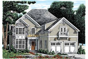 Colonial Exterior - Front Elevation Plan #927-891