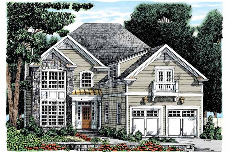 Architectural House Design - Colonial Exterior - Front Elevation Plan #927-891