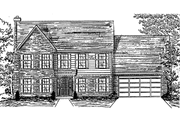 Colonial Style House Plan - 4 Beds 2.5 Baths 2697 Sq/Ft Plan #405-317 