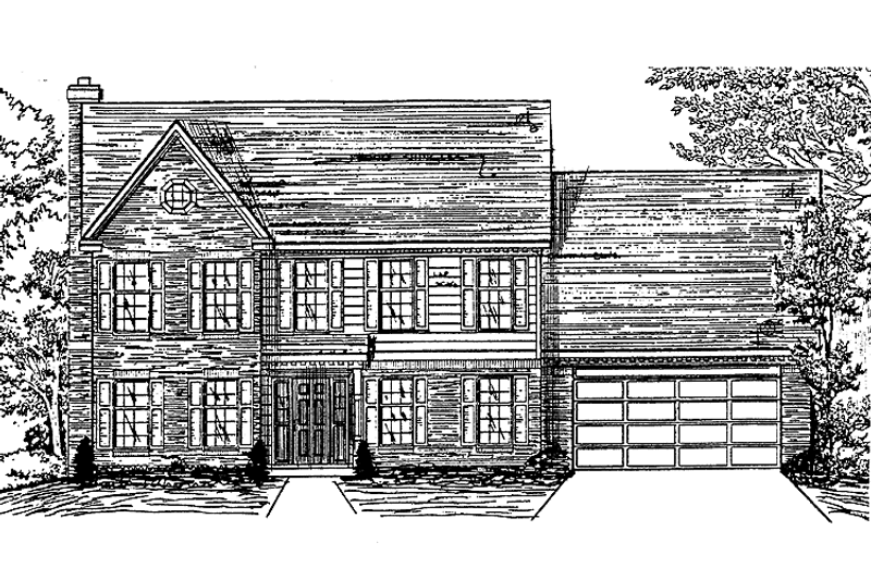 House Design - Colonial Exterior - Front Elevation Plan #405-317