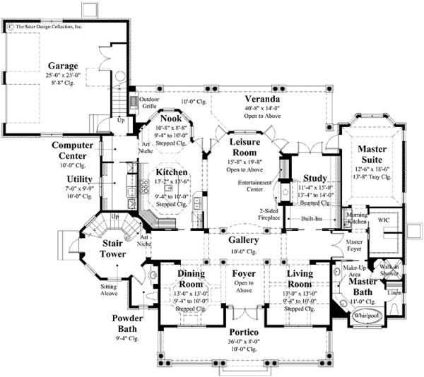 House Design - Southern Floor Plan - Main Floor Plan #930-270