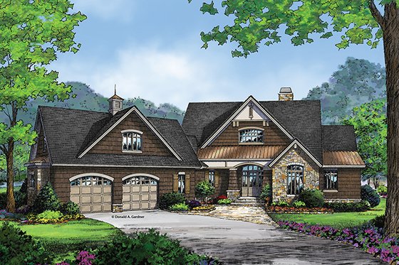 Exterior - Front Elevation 3 for Craftsman House Plan #929-962 - 3 bed, 2.5 bath