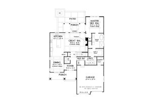 Floor Plan - Main Floor for Farmhouse House Plan #929-1122 - 4 bed, 3.5 bath