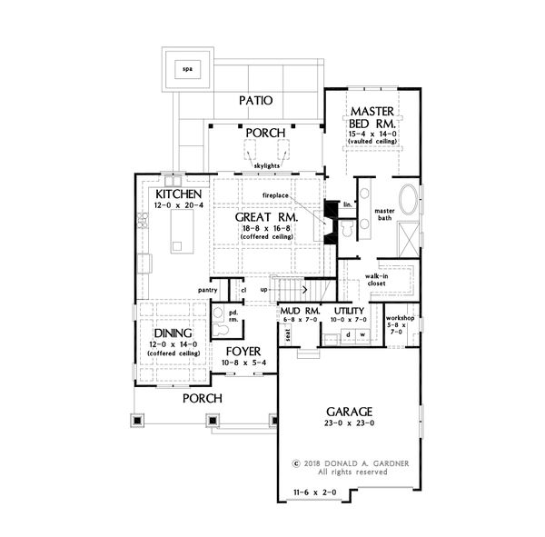 Farmhouse Floor Plan - Main Floor Plan #929-1122
